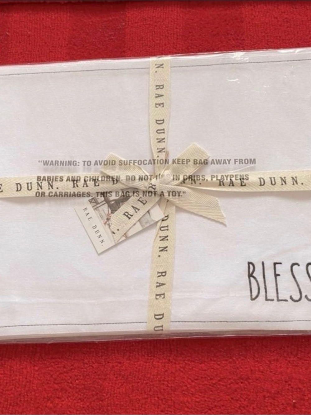 Rae Dunn White 'Blessed' Placemats Set of 4